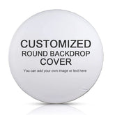 Lofaris Pink Floral And Blue Elephant Round Baby Shower Backdrop